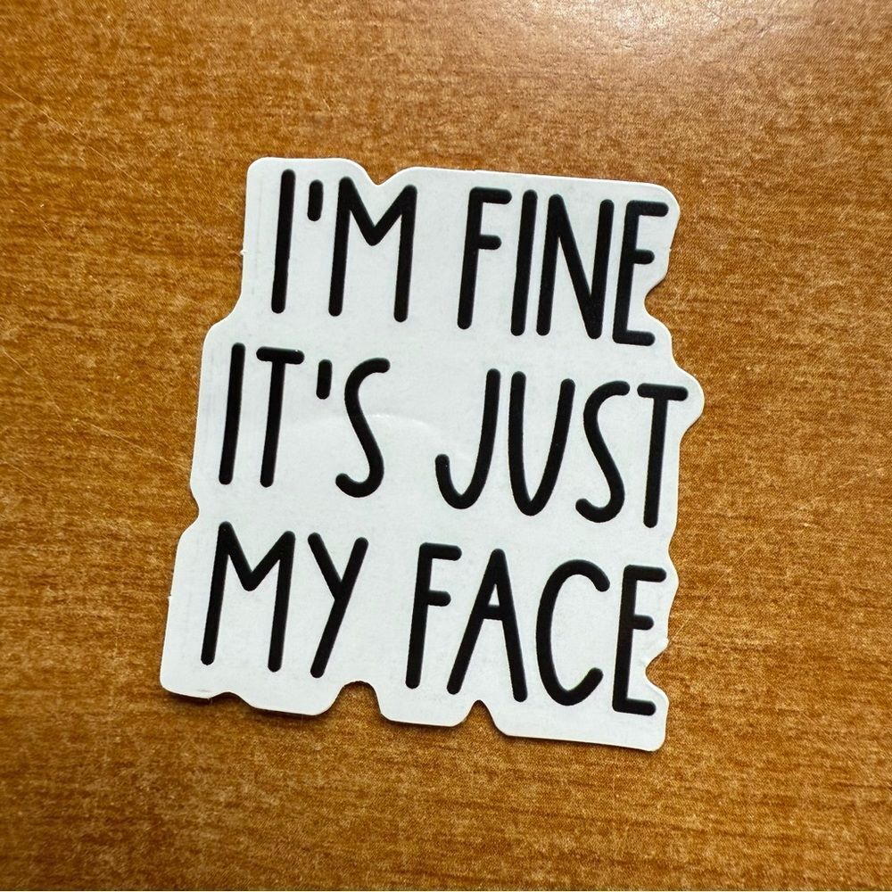 Humorous Black and White Sticker